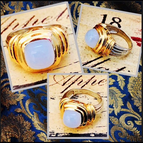 Designer Vintage Peter Brams 14k Sterling Ring - Picture 1 of 8